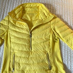 Calvin Klein Yellow Puffer Jacket with Quilted Design